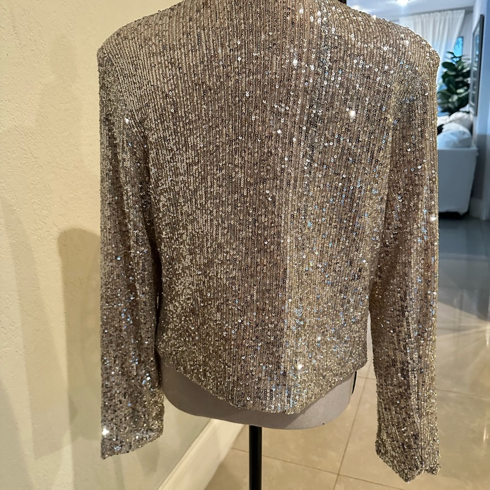 Metallic Sequin Jacket Small - Picture 2 of 5